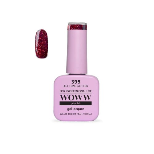 Ημιμόνιμο Βερνίκι New Woww Cosmetics 10ml All Time Glitter - 395
